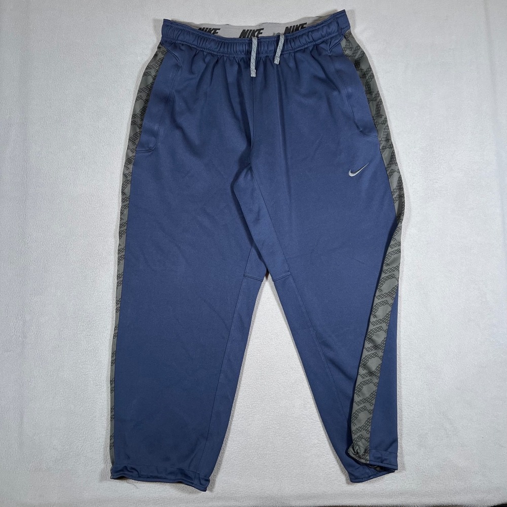 Nike Dri Fit Mens Blue Track Pants Joggers Sweatpants Size XL Ripcord Athletic‎